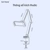 Tay Arm cho ipad, máy tính bảng, màn hình phụ hợp kim nhôm gắn bàn gấp gọn nâng hạ chắc chắn