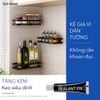 Kệ đựng gia vị inox 304 dán tường siêu chắc chắn chống gỉ cho nhà bếp (kèm keo dán + ốc vít)