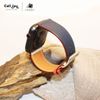 Dây da Charles Swift Xanh Kem cho Apple Watch size nam (42/44/45mm) - Adapter màu đen