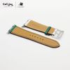 Dây da Charles Nappa Xanh Lá Kem cho Apple Watch size nam (42/44/45mm) - Adapter màu đen