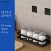 Kệ đựng gia vị inox 304 dán tường siêu chắc chắn chống gỉ cho nhà bếp (kèm keo dán + ốc vít)