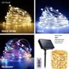Đèn LED dây trang trí năng lượng mặt trời siêu sáng chống nước IP65 dài 12 mét/ 100LED 8 chế độ