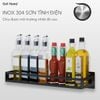 Kệ đựng gia vị inox 304 dán tường siêu chắc chắn chống gỉ cho nhà bếp (kèm keo dán + ốc vít)