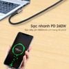 Cáp Type C xuất hình ảnh gập 90 độ chuẩn USB4 40Gbps/240W/8K tương thích Thunderbolt 3/4/5 cáp Type-C to Type-C