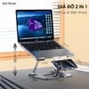 Giá Đỡ Laptop Tablet Điện Thoại 2 Trong 1 Giá Đỡ Laptop Quạt Tản Nhiệt Công Thái Học Cao Cấp