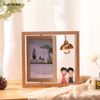 Khung ảnh để bàn xoay 360 gỗ tự nhiên phong cách Scandinavian (02 tấm hình 10x15cm)