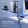 Tay Arm cho ipad, máy tính bảng, màn hình phụ hợp kim nhôm gắn bàn gấp gọn nâng hạ chắc chắn