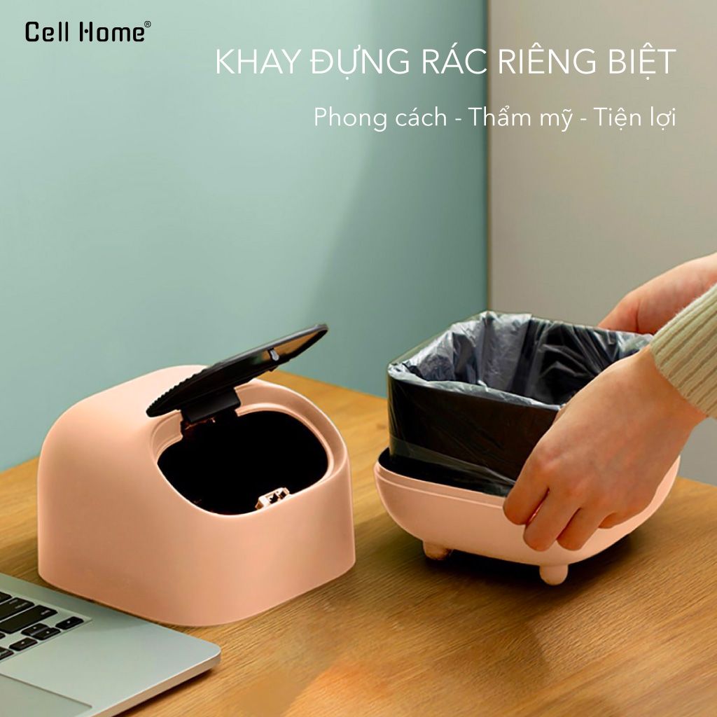 Thùng rác để bàn mini Ninja cho văn phòng nhà bếp gọn gàng – Celljoy