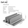 Đế dựng Macbook/ Surface/ iPad / Laptop giá đỡ kép hợp kim nhôm dạng đứng cho góc làm việc