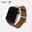 Dây da Charles Nappa Chocolate Kem cho Apple Watch size nam (42/44/45mm) - Adapter màu đen
