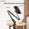 Giá đỡ iPad, máy tính bảng, điện thoại gắn bàn, đầu giường đa năng xoay 360 độ gập chắc chắn