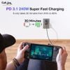 Cáp USB-C xuất hình ảnh gập 90 độ Type-C to Type-C USB4 40Gbps/240W/8K tương thích Thunderbolt 3/4