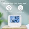 Nhiệt kế phòng ẩm kế điện tử phòng ngủ cho bé có đèn nền và đồng hồ