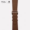 Dây da Charles Nappa Chocolate cho Apple Watch size nữ (38/40/41mm) - Adapter màu bạc