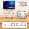 Giá đỡ laptop MCHOSE nhôm gấp gọn xoay 360 độ điều chỉnh chiều cao đứng làm việc