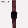 Dây da Charles Nappa Mận cho Apple Watch size nữ (38/40/41mm) - Adapter màu bạc
