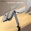 Giá đỡ laptop, iPad, máy tính bảng gắn cạnh bàn xoay 360 độ đa năng