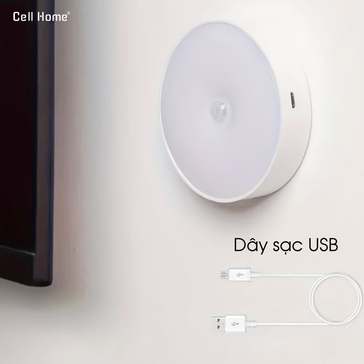 Đèn LED cảm biến chuyển động thông minh, sạc USB tiện lợi cho mọi khôn ...