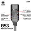 Sound Card USB rời cho game PC âm thanh 7.1 GS3 Plextone cho máy tính chuyên PUBG, League of Legends