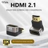 Cổng chuyển HDMI to HDMI chuyển đổi male sang female vuông góc 90 độ 8K