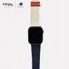 Dây da Charles Swift Xanh Kem cho Apple Watch size nữ (38/40/41mm) - Adapter màu bạc