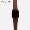 Dây da Charles Nappa Chocolate cho Apple Watch size nam (42/44/45mm) - Adapter màu đen