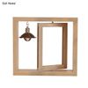 Khung ảnh để bàn xoay 360 gỗ tự nhiên phong cách Scandinavian (kèm bóng đèn)