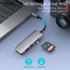 Hub chuyển đổi Type-C 5in1 USB-C To 4K HDMI, USB 3.0, SD/TF Card