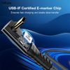 Cáp USB-C xuất hình ảnh gập 90 độ Type-C to Type-C USB4 40Gbps/240W/8K tương thích Thunderbolt 3/4