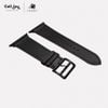 Dây da Charles Nappa Đen cho Apple Watch size nữ (38/40/41mm) - Adapter màu bạc