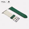 Dây da Charles Nappa Xanh Lá Kem cho Apple Watch size nam (42/44/45mm) - Adapter màu đen
