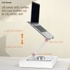 Giá đỡ MacBook cao 2 tầng xoay 360 độ hợp kim nhôm màu bạc