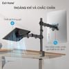 Giá treo màn hình kèm giá đỡ laptop 2 in 1 có thể xoay chỉnh linh hoạt
