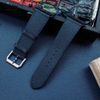 Dây da Charles Nappa Xanh cho Apple Watch size nữ (38/40/41mm) - Adapter màu bạc