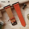 Dây da Charles Nappa Cam cho Apple Watch size nam (42/44/45mm) - Adapter màu đen