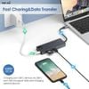 Hub chuyển đổi Type-C cho Macbook Air/Pro/iPad/Surface, điện thoại USB-C 8in1 adapter to VGA/ HDMI/ USB 3.0/ LAN/ SD/TF