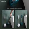 Bàn chải chà nhà vệ sinh toilet silicon cán dài tự động đóng mở