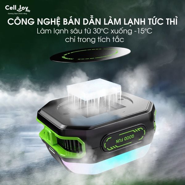 Quạt tản nhiệt sò lạnh HK5 Pro thế hệ mới làm lạnh AI chống cháy gắn từ tính hoặc ngàm kẹp linh hoạt