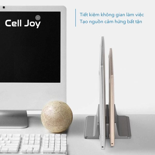 Đế dựng Macbook/ Surface/ iPad / Laptop giá đỡ kép hợp kim nhôm dạng đứng cho góc làm việc