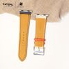 Dây da Charles Swift Xanh Kem cho Apple Watch size nam (42/44/45mm) - Adapter màu đen