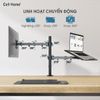 Giá treo màn hình kèm giá đỡ laptop 2 in 1 có thể xoay chỉnh linh hoạt