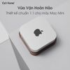 Giá đỡ gỗ cho Mac Mini M4/M4 Pro giá đỡ tản nhiệt gỗ tự nhiên sang trọng chống bụi