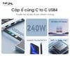 Cáp dữ liệu USB4 Type-C tốc độ 40 Gbps cho ổ cứng SSD di động, SSD Box (Type-C to Type-C / Type-C to Type-A / Type-C to Type-C Female)
