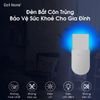 Đèn bắt muỗi gắn tường LED UV siêu nhỏ gọn không hóa chất