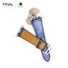 Dây da Charles Nappa Xanh Navy cho Apple Watch size nữ (38/40/41mm) - Adapter màu bạc