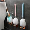 Bàn chải chà nhà vệ sinh toilet silicon đóng mở tự động vịt ngộ nghĩnh