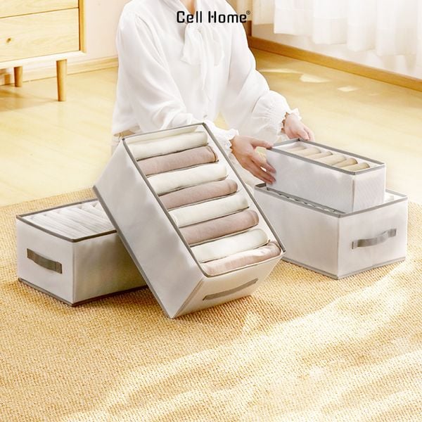 Hộp ngăn đựng quần áo gấp gọn khay đựng đồ cỡ lớn tiện dụng