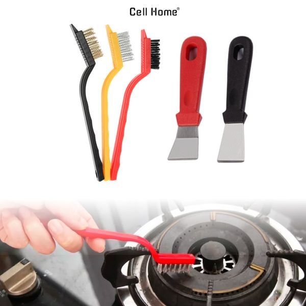 Bộ bàn chải sắt nhỏ vệ sinh làm sạch chà rỉ sét bếp đa năng
