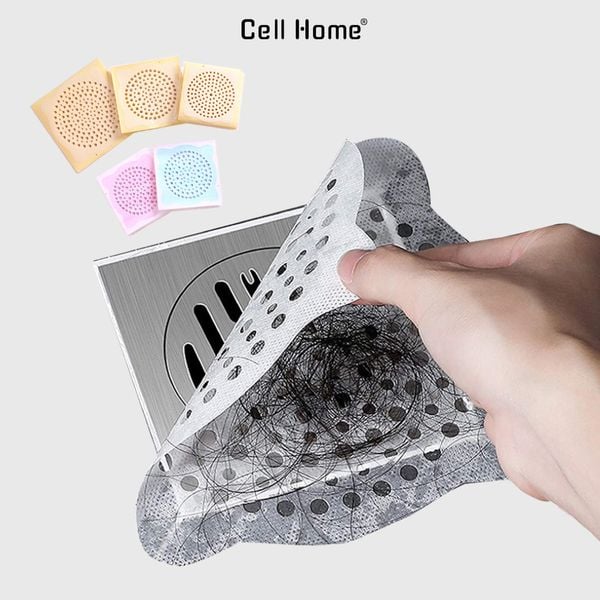 Miếng dán lọc rác lỗ thoát nước chống nghẹt ngăn mùi dùng một lần tiện dụng (100 pcs)