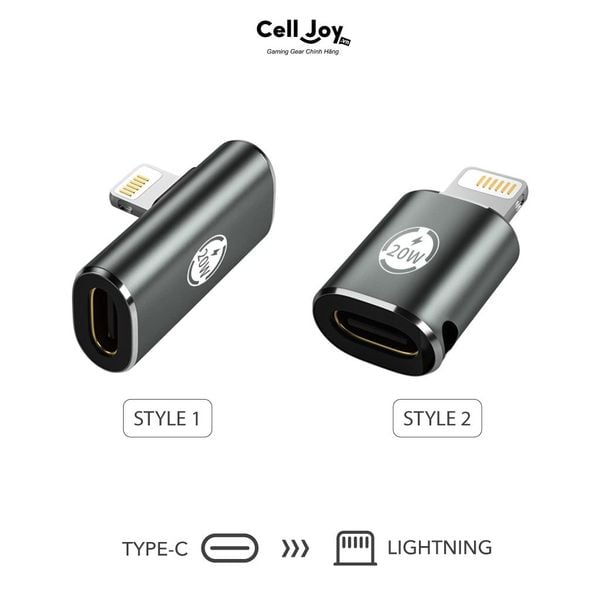 20W Lightning Female chuyển đổi sang Male PD Type-C sạc nhanh cho các thiết bị di động nhà Táo